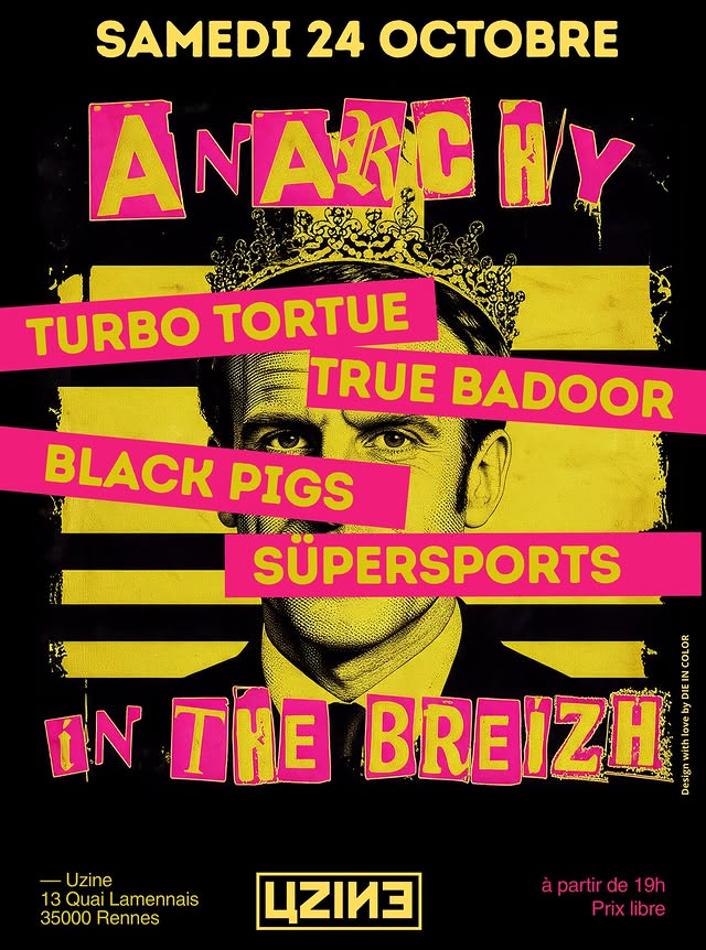 On fini le Chouchen Tour à Rennes @uzine.bar avec @supersports_band @truebadoor_band @turbo.tortue .